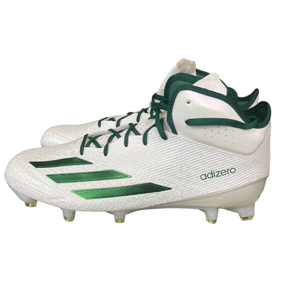 Adidas Adizero Football Cleats Size 10.5 Green/White - Picture 1 of 7